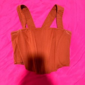 burnt orange corset top